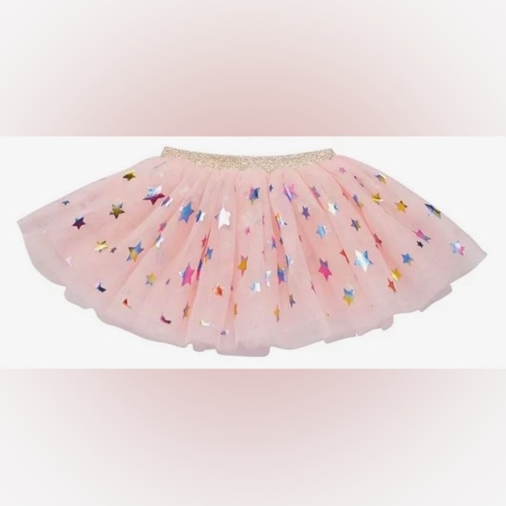 Mud Pie tulle tutu skirt with rainbow foil stars size 12-18 month